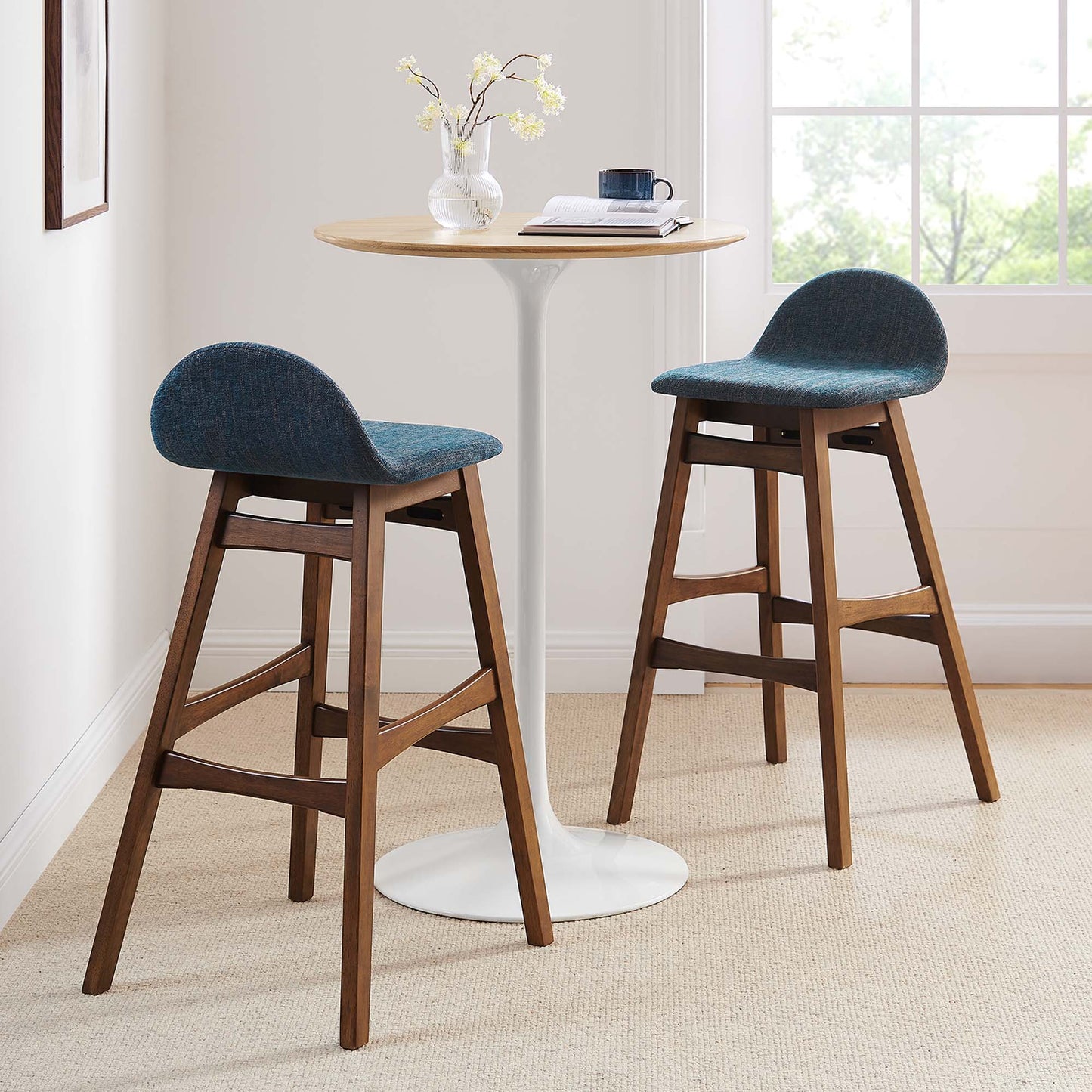 Juno Wood Bar Stool Set of 2 by Furniture For America