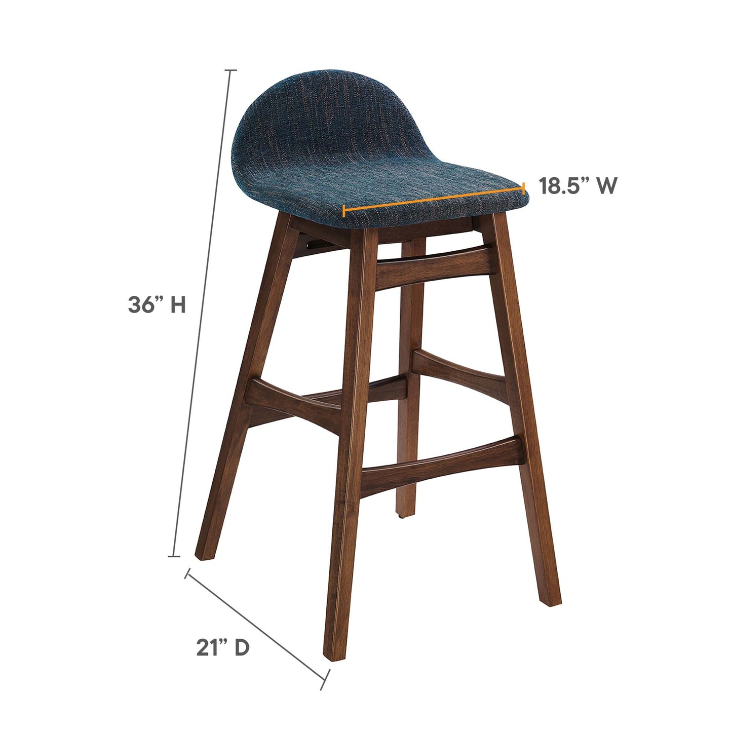 Juno Wood Bar Stool Set of 2 by Furniture For America