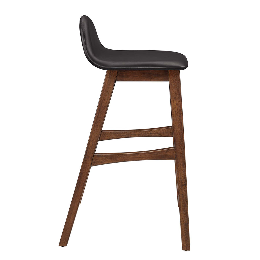 Mantel Wood Bar Stool Set of 2 in Brown