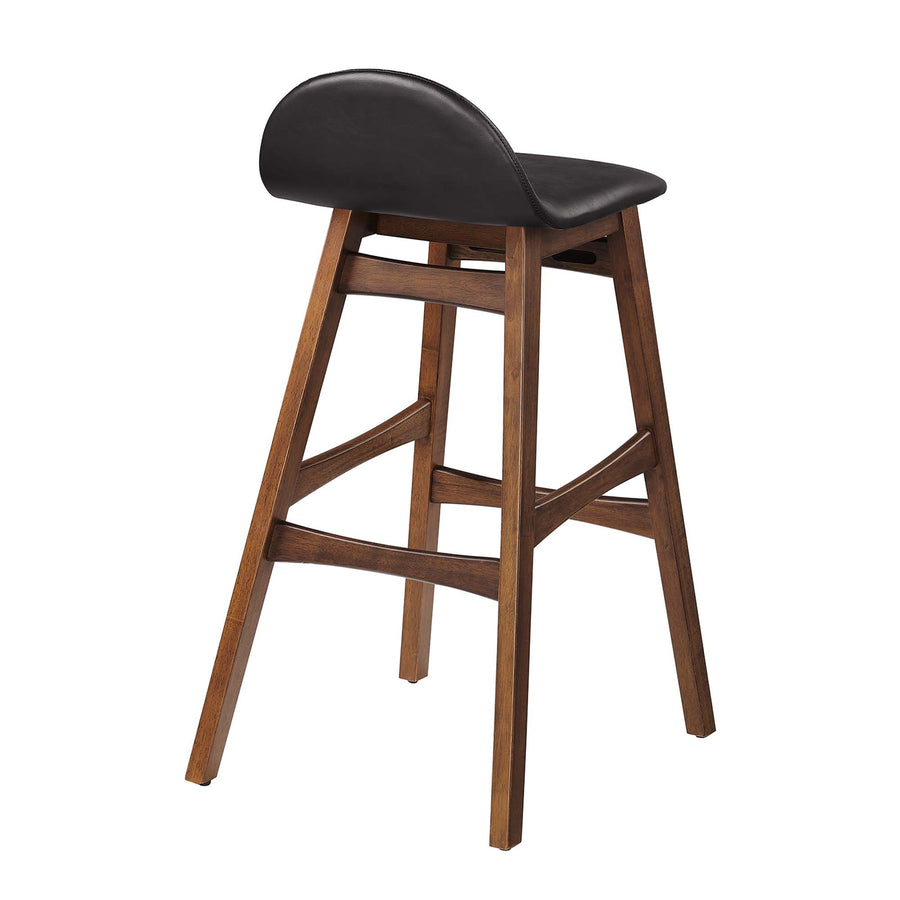 Mantel Wood Bar Stool Set of 2 in Brown