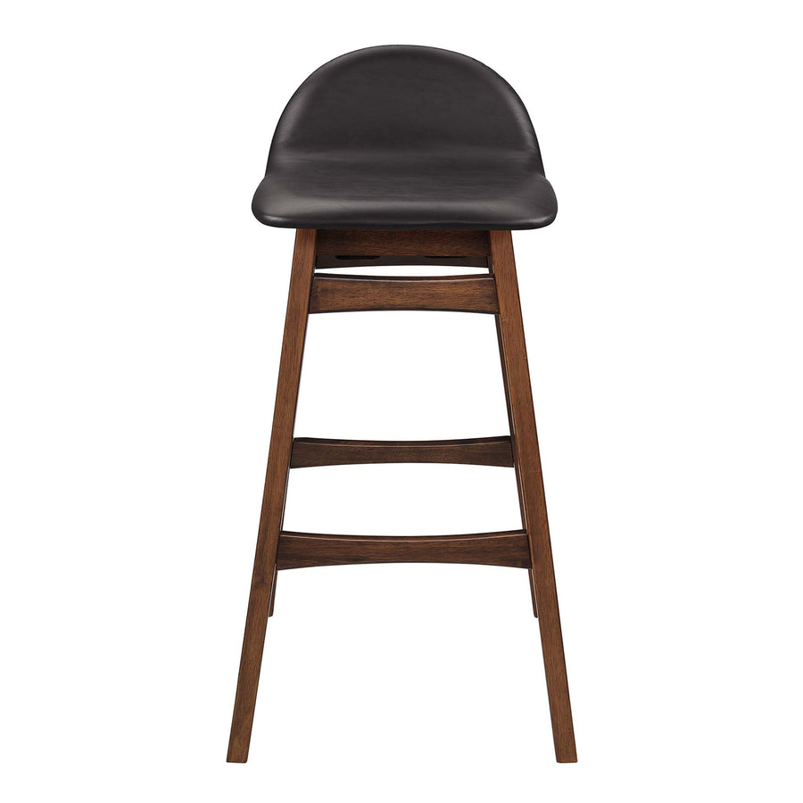 Mantel Wood Bar Stool Set of 2 in Brown