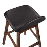 Mantel Wood Bar Stool Set of 2 in Brown