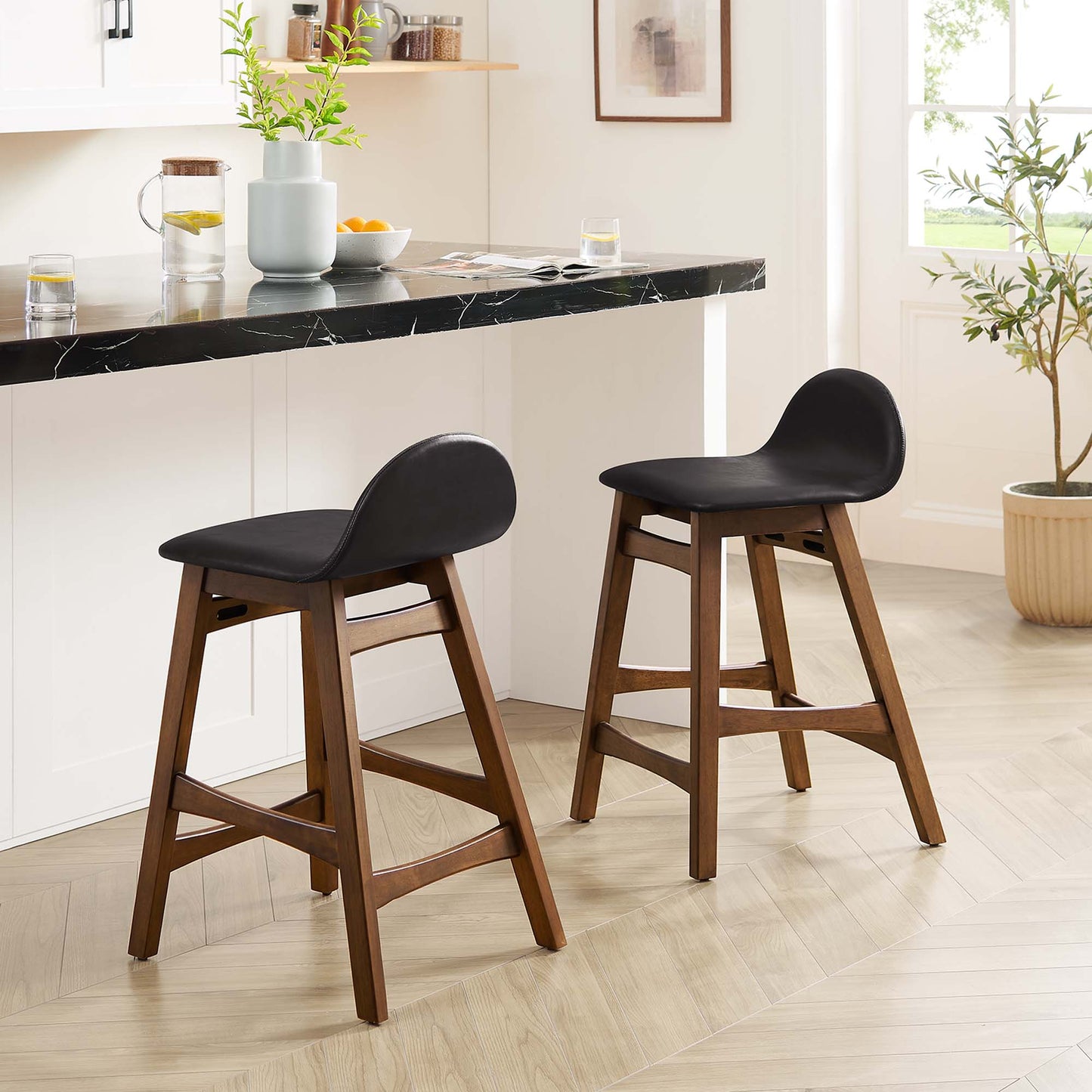 Juno Wood Counter Stool Set of 2 by Furniture For America1