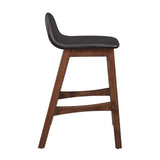 Mantel Wood Counter Stool Set of 2 in Brown