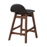 Mantel Wood Counter Stool Set of 2 in Brown