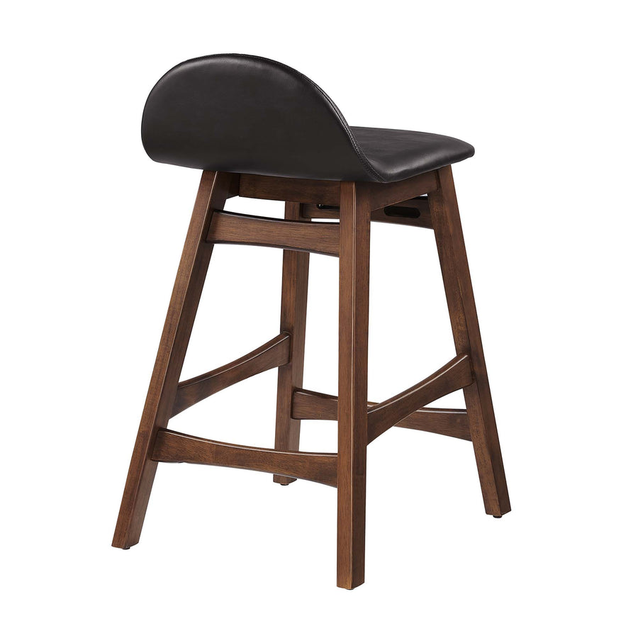 Mantel Wood Counter Stool Set of 2 in Brown