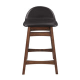 Mantel Wood Counter Stool Set of 2 in Brown