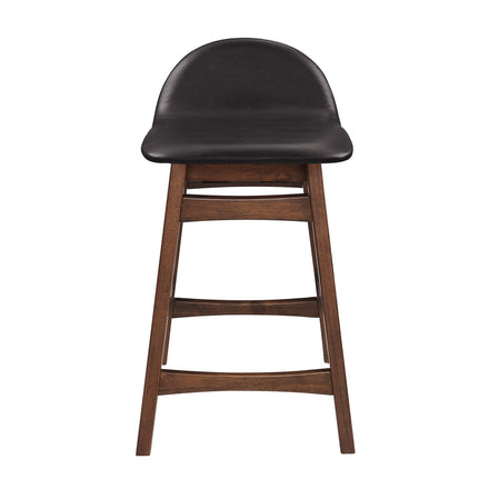 Juno Wood Counter Stool Set of 2 in Brown