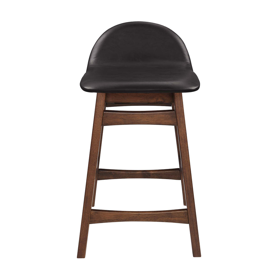 Mantel Wood Counter Stool Set of 2 in Brown