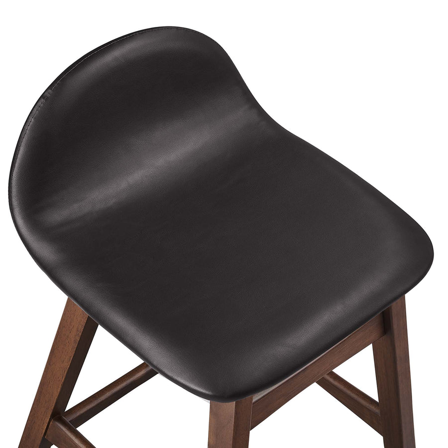 Mantel Wood Counter Stool Set of 2 in Brown
