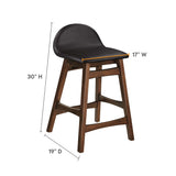 Mantel Wood Counter Stool Set of 2 in Brown