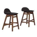 Mantel Wood Counter Stool Set of 2 in Brown