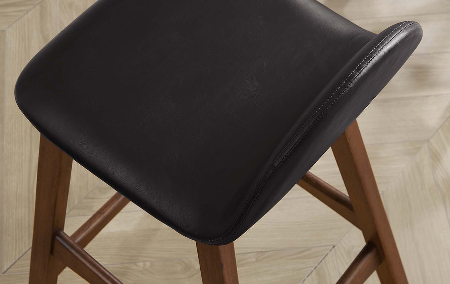Mantel Wood Counter Stool Set of 2 in Brown