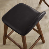 Mantel Wood Counter Stool Set of 2 in Brown