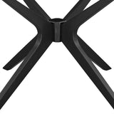 Vela Round Wood Coffee Table in Black