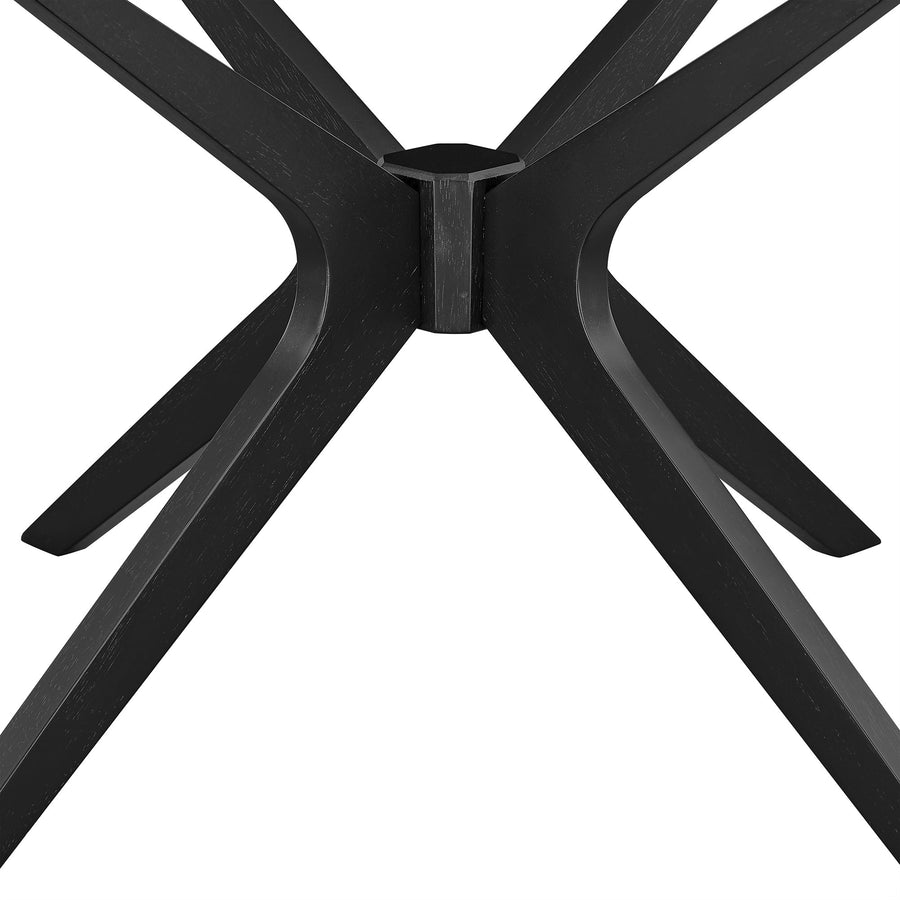 Vela Round Wood Coffee Table in Black