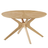 Vela Round Wood Coffee Table in Oak