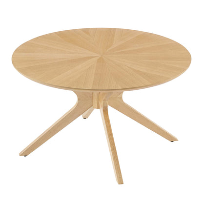 Crossroads Round Wood Coffee Table by Furniture For America