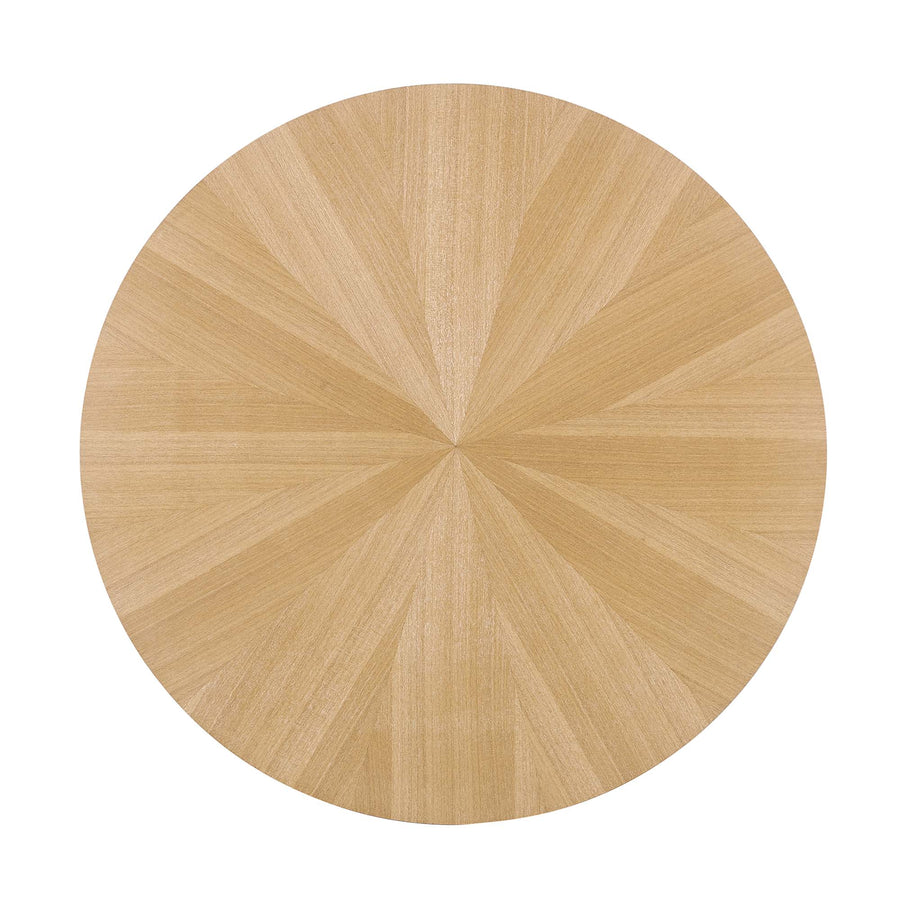 Vela Round Wood Coffee Table in Oak