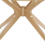 Vela Round Wood Coffee Table in Oak