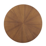 Vela Round Wood Coffee Table in Walnut