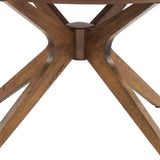 Vela Round Wood Coffee Table in Walnut