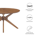 Vela Round Wood Coffee Table in Walnut