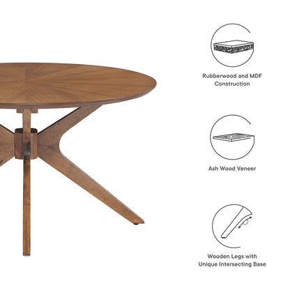 Crossroads Round Wood Coffee Table by Furniture For America