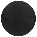 Vela 24" Round Wood Side Table in Black