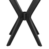 Vela 24" Round Wood Side Table in Black