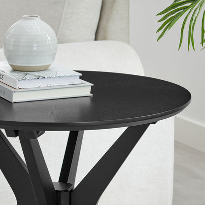 Crossroads 24" Round Wood Side Table by Furniture For America
