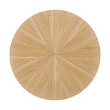 Vela 24" Round Wood Side Table in Oak