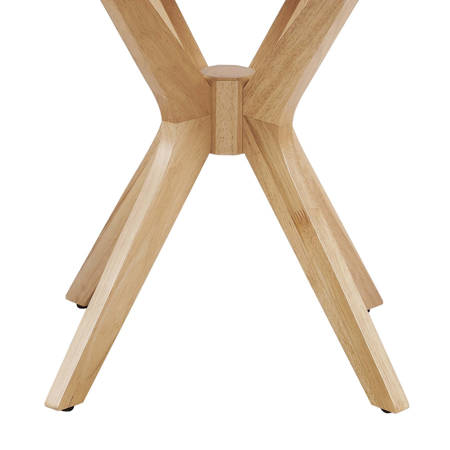 Vela 24" Round Wood Side Table in Oak