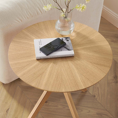 Crossroads 24" Round Wood Side Table by Furniture For America