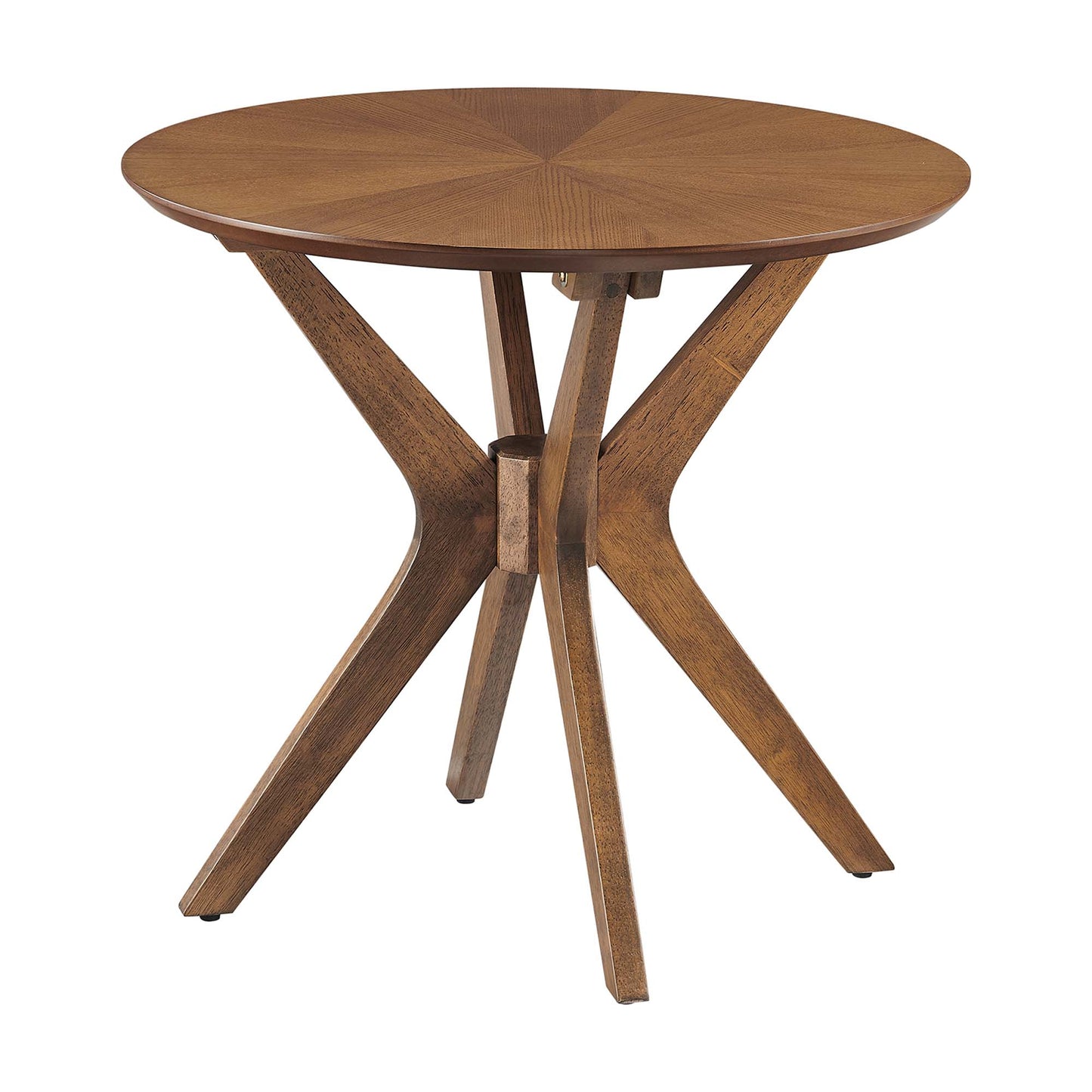 Crossroads 24" Round Wood Side Table by Furniture For America