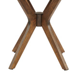 Vela 24" Round Wood Side Table in Walnut