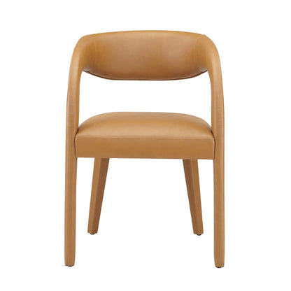 Pinnacle Vegan Leather Dining Chair Set of 2 by Furniture for America