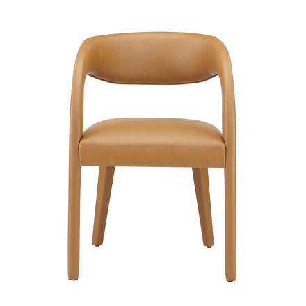 Pinnacle Vegan Leather Dining Chair Set of 2 in Tan