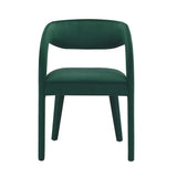 Iris Performance Velvet Dining Chair Set of 2 in Green