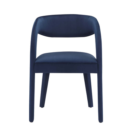Pinnacle Performance Velvet Dining Chair Set of 2 in Midnight Blue