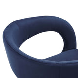 Iris Performance Velvet Dining Chair Set of 2 in Midnight Blue