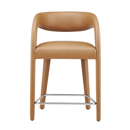 Pinnacle Vegan Leather Counter Stool Set of 2 by Furniture For America