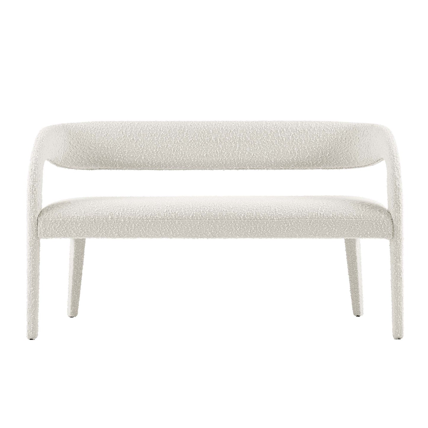 Pinnacle Boucle Fabric Accent Bench by Furniture For America