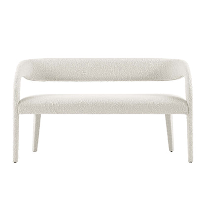 Pinnacle Boucle Fabric Accent Bench by Furniture For America