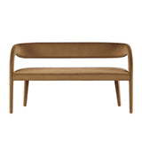 Iris Performance Velvet Accent Bench in Brown