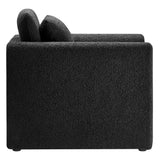 Bloom Boucle Upholstered Armchair in Black