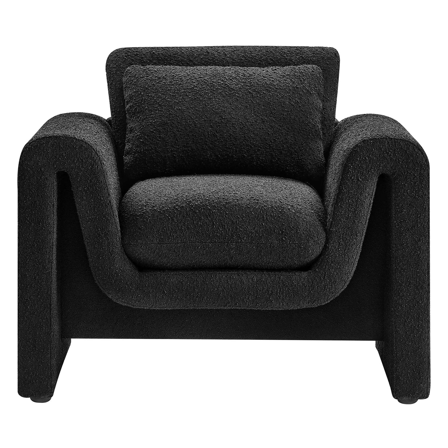 Waverly Boucle Upholstered Armchair by Furniture For America