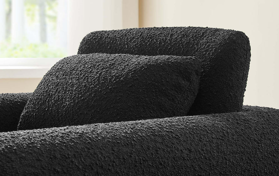 Bloom Boucle Upholstered Armchair in Black