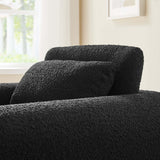 Bloom Boucle Upholstered Armchair in Black