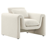 Bloom Boucle Upholstered Armchair in Ivory